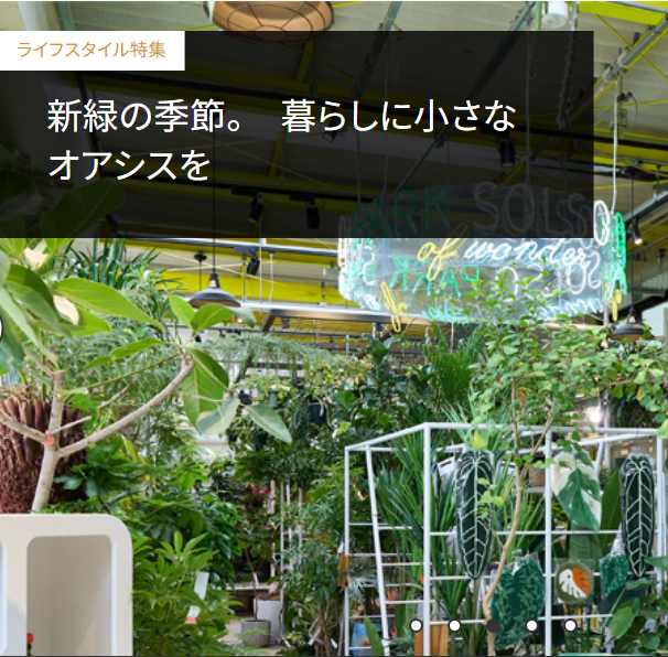 新緑の季節。暮らしに小さなオアシスを
